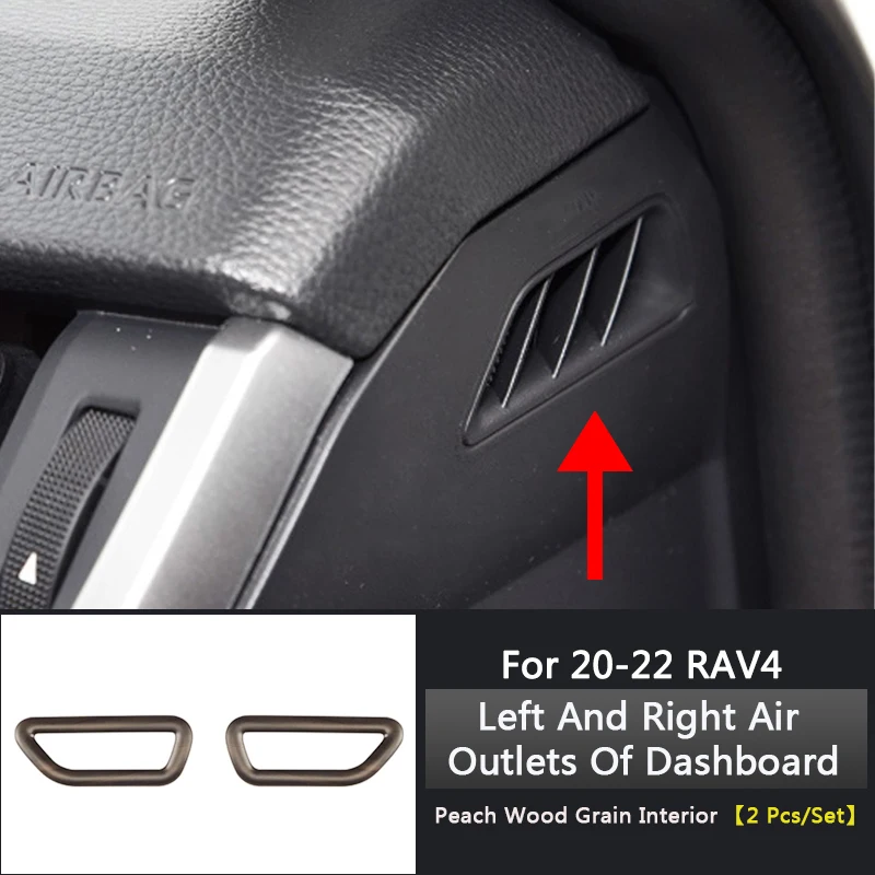 

Аксессуары из АБС-пластика для салона автомобиля, персиковое дерево, подходит для Toyota RAV4 2020 2021 2022, приборная консоль, крышка водяного стакана, отделка вентиляционного отверстия