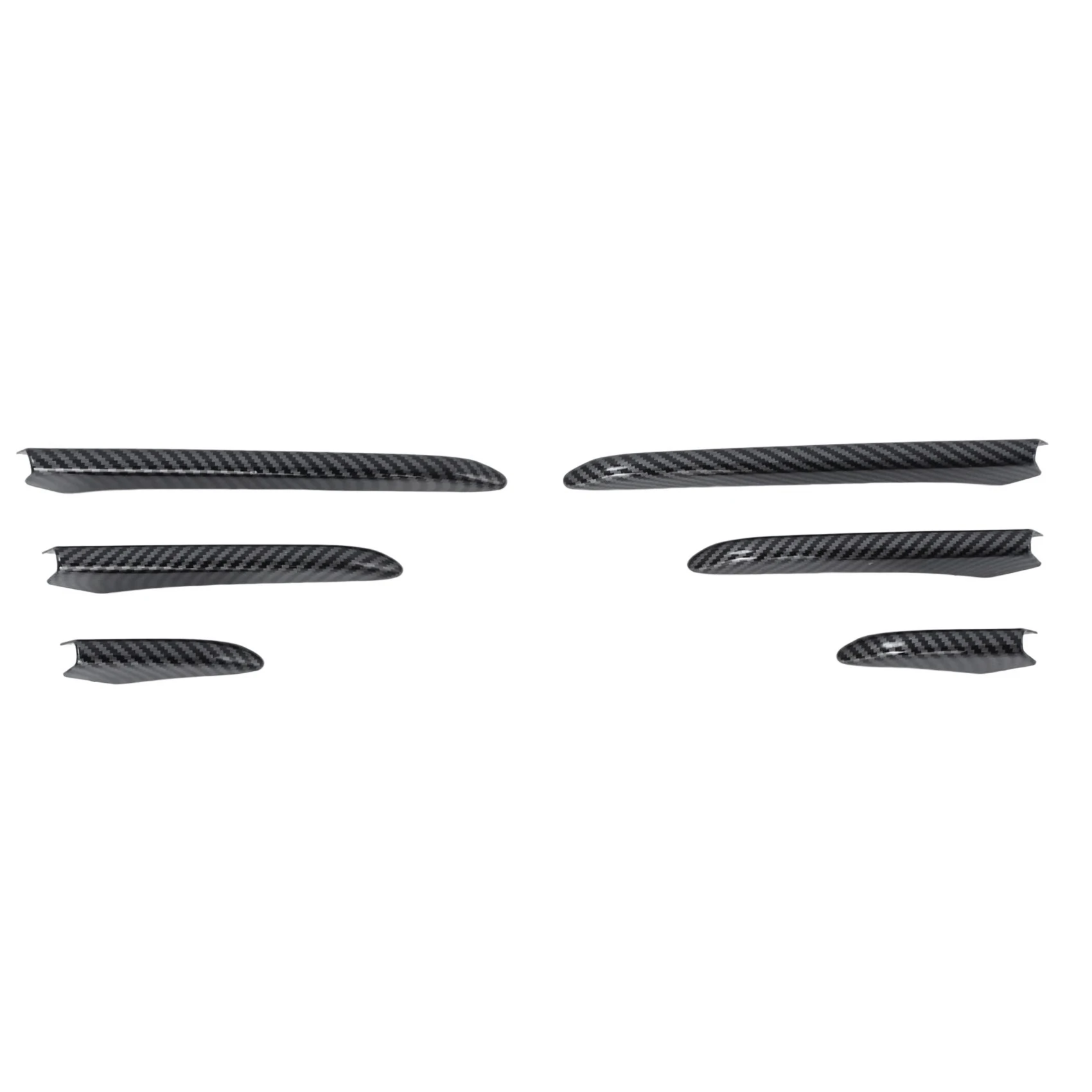 

6Pcs Carbon Fiber Car Front Bumper Fog Light Eyebrow Strip Cover Trim for ID.4X ID4X