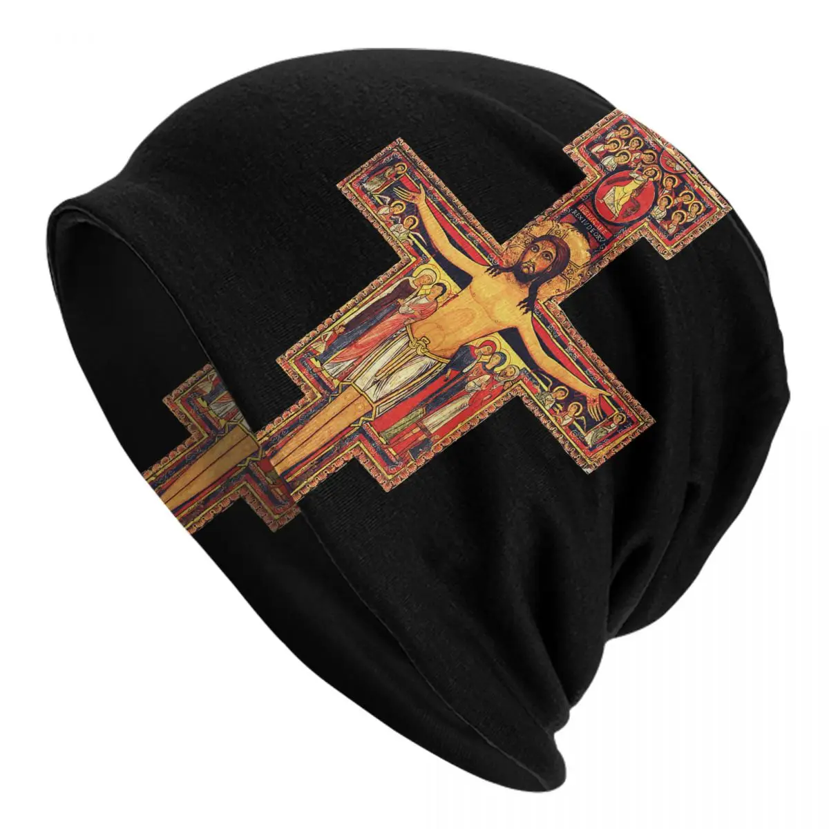 San Damiano Cross Adult Men's Women's Knit Hat Keep warm winter Funny knitted hat