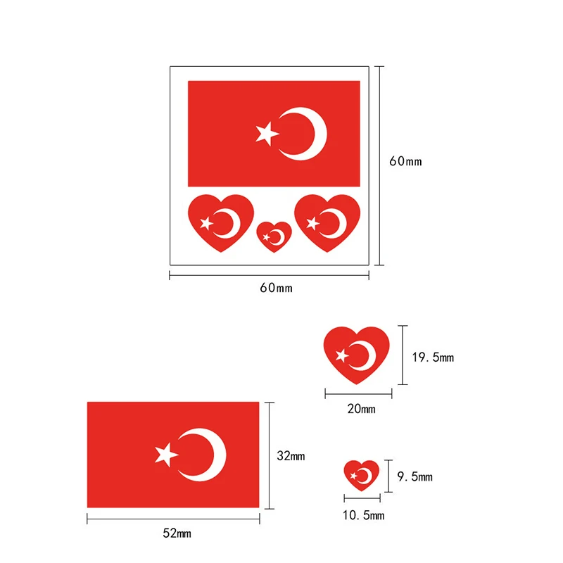 10 шт. патриотические наклейки для лица в форме сердца