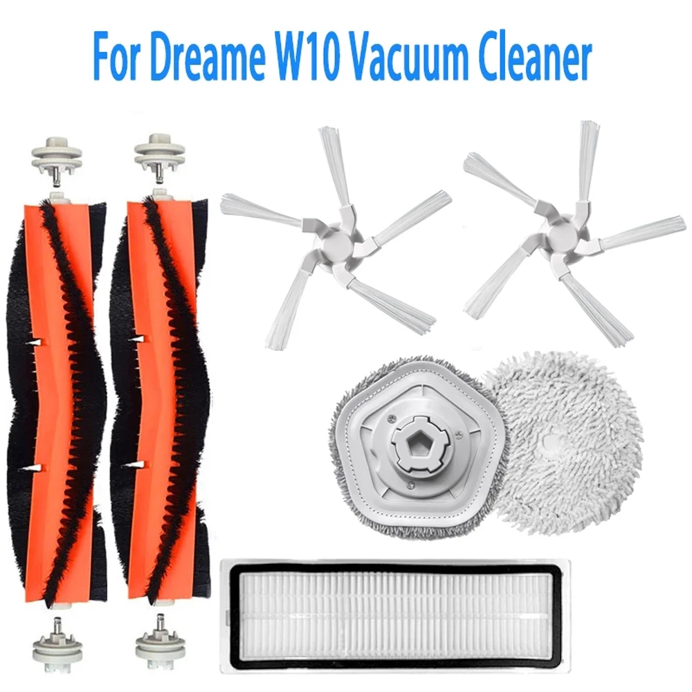 

For Xiaomi Dreame W10 Vacuum Cleaner Accessories, Main Side Brush, HEPA Filter, Mop Cloth Spar Parts Cleaning Replacement