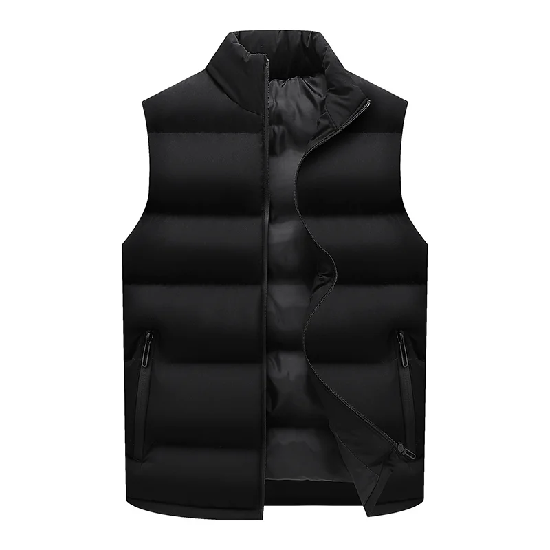 

Mens Jacket Winter New Plus Cotton Warm Fashion Casual Sleeveless Vest Coats Male Waistcoat Men M-5XL Chaleco Hombres