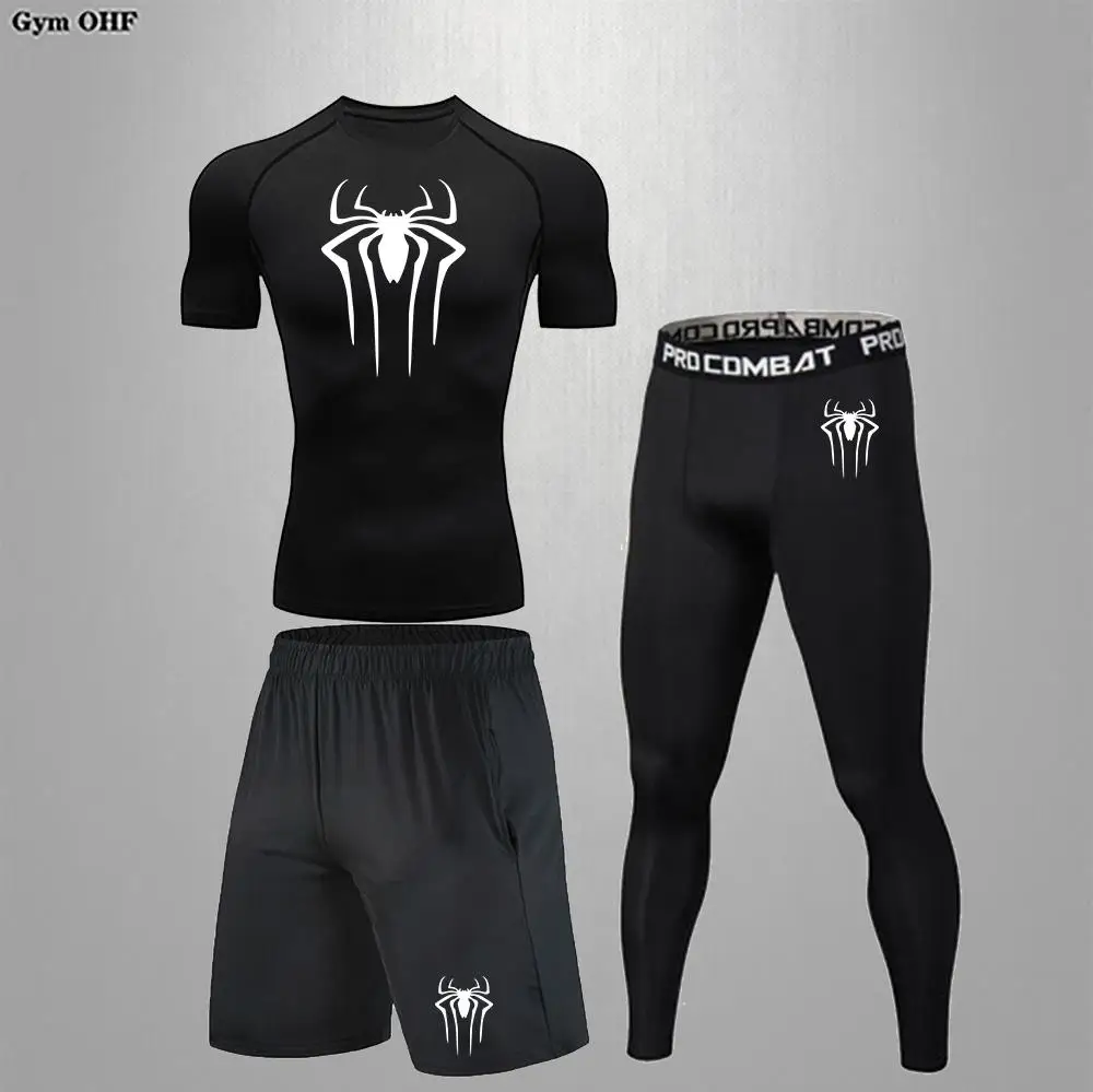 Мужской Комплект Компрессионной Одежды Для Фитнеса — Дышащая Быстросохнущая