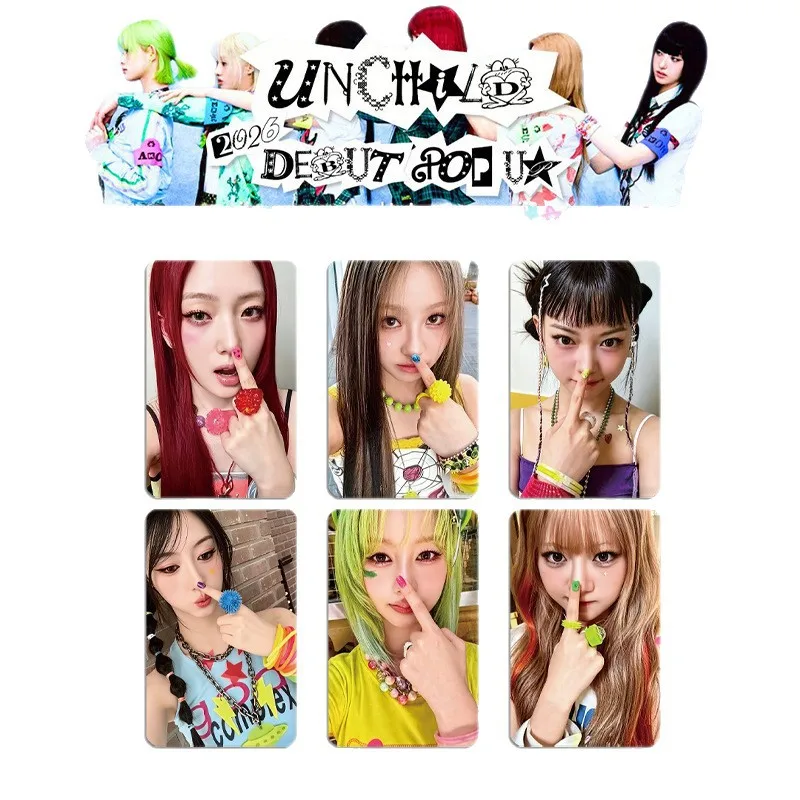 Фото Набор из 6 ломо-карточек/открыток UNCHILD: Новый альбом «We Are UNCHILD» с YEEUN, HEEKIE, TINA, AKO, EVON, HAEUN – Коллекция подарков для фанатов №5