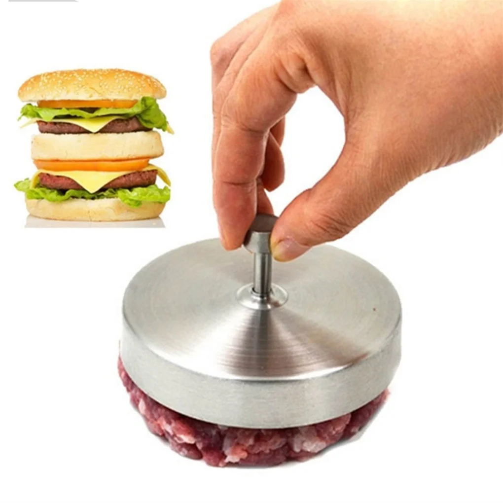 

Stainless Steel Hamburger Patties DIY Mold Hand Operated Burger Meat Press Kitchen Accessories Cooking Utensil