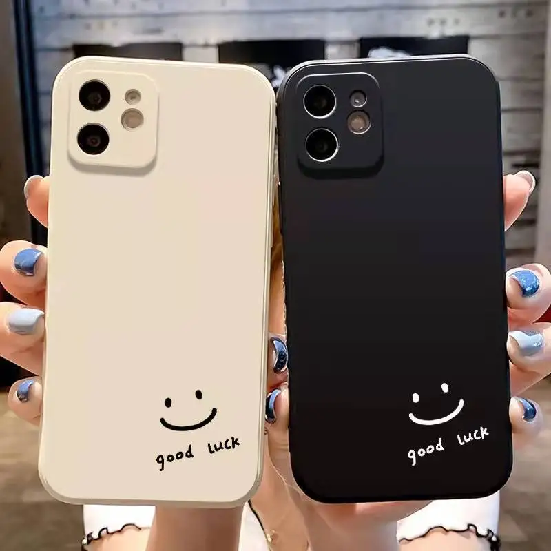

Fashion Smiling Face Phone Cases For iPhone 11 12 13 Pro Max 13 12 Mini XR XS Max 7 8 Plus 6S 6 Plus SE 2020 Silicone Cover Capa