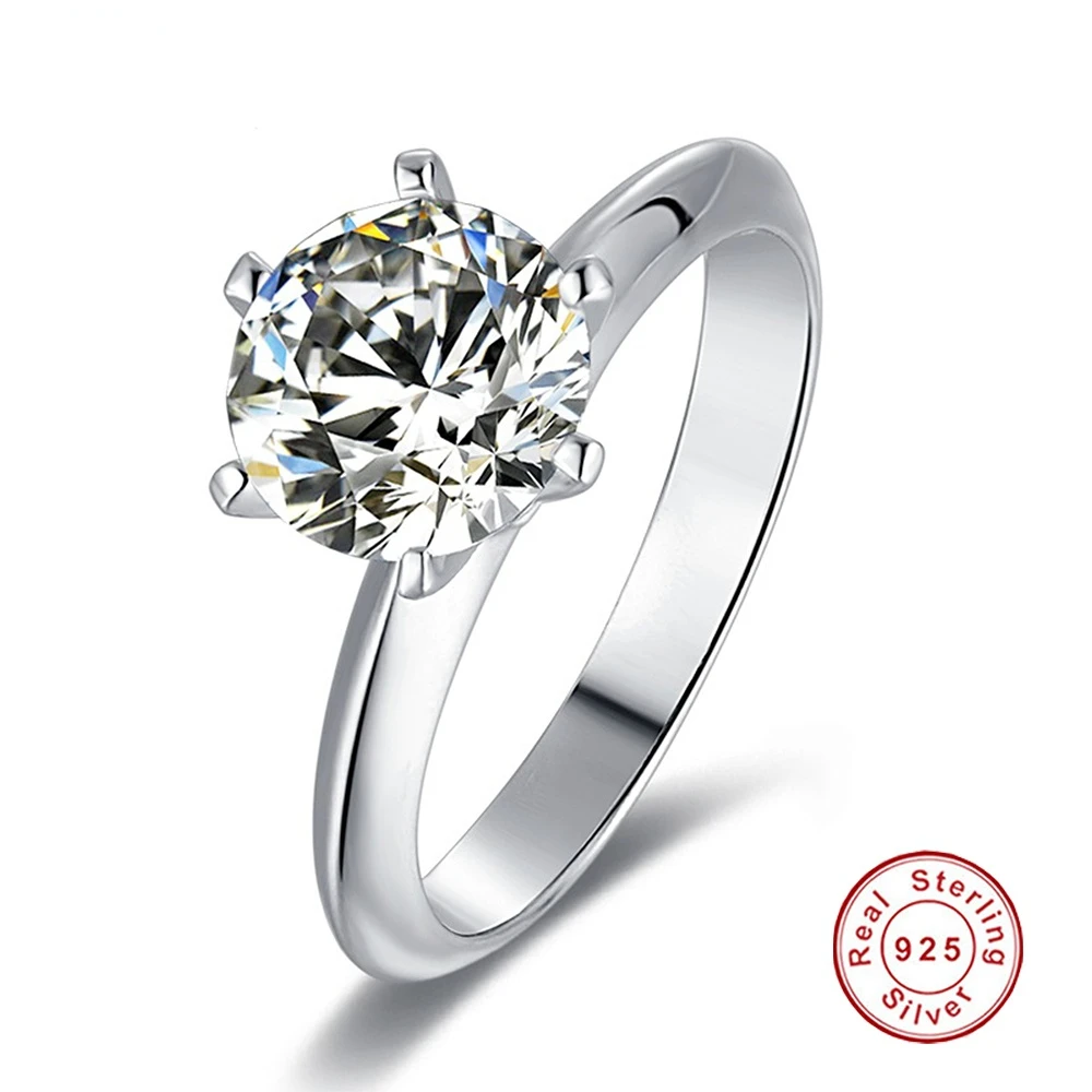 

2022 Luxury Diamond Rings for women Sterling Silver Rings Wedding Rings