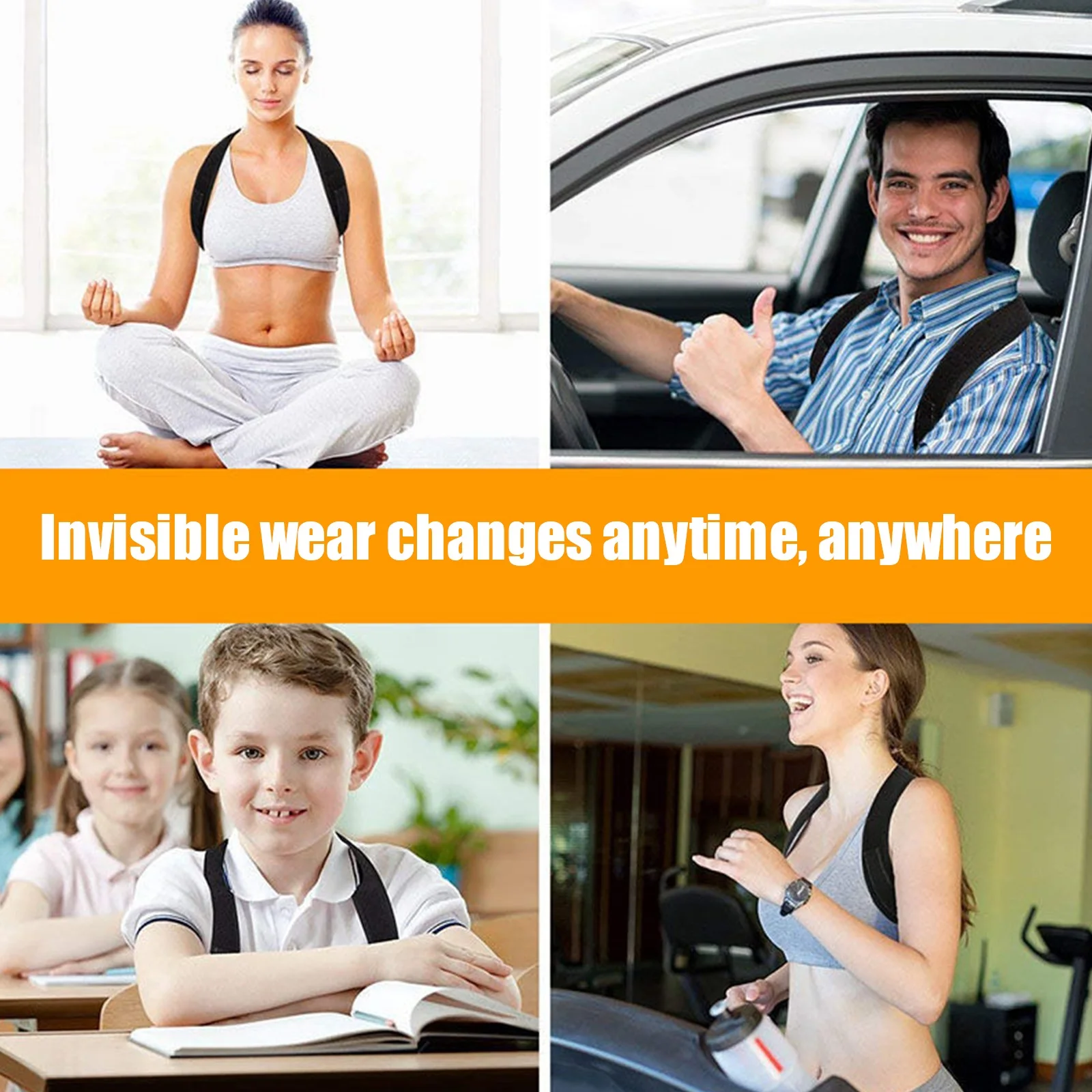 

Clavicle Posture Corrector Spine Back Brace Shoulder Lumbar Support Belt For Men Woemen Children Reshape Body Home Office Sport