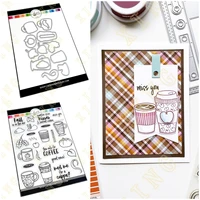 fall calls for lattes new metal cutting dies stamps for scrapbook diary decoration embossing template diy greeting card handmade