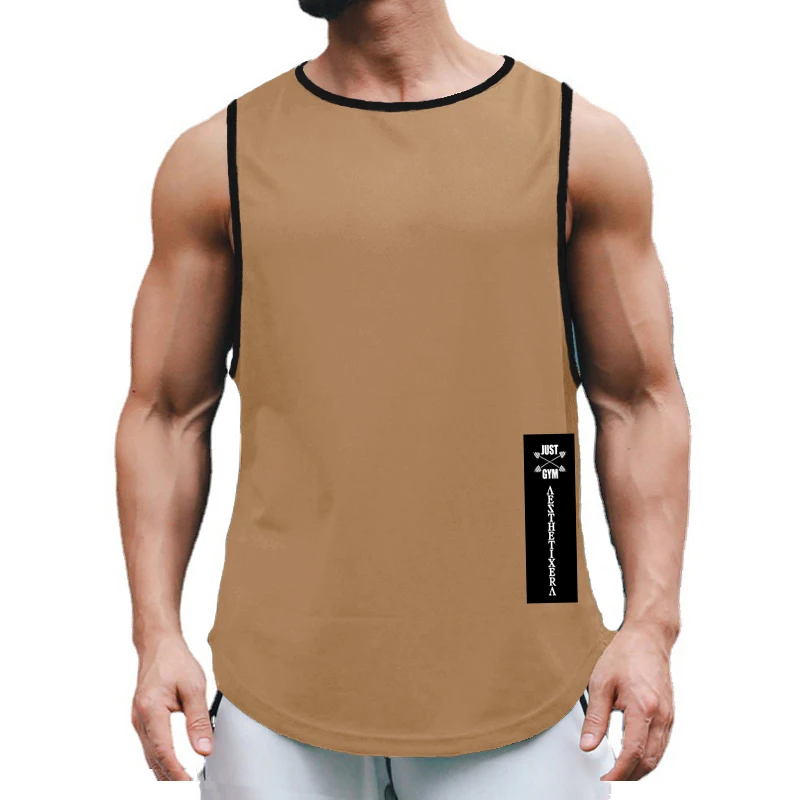 Дышащая летняя тонкая мужская майка впитывающая Пот футболка без рукавов