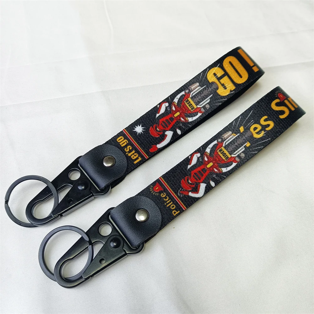 Мотоциклетный брелок нейлоновый браслет термоперенос черный для ключей