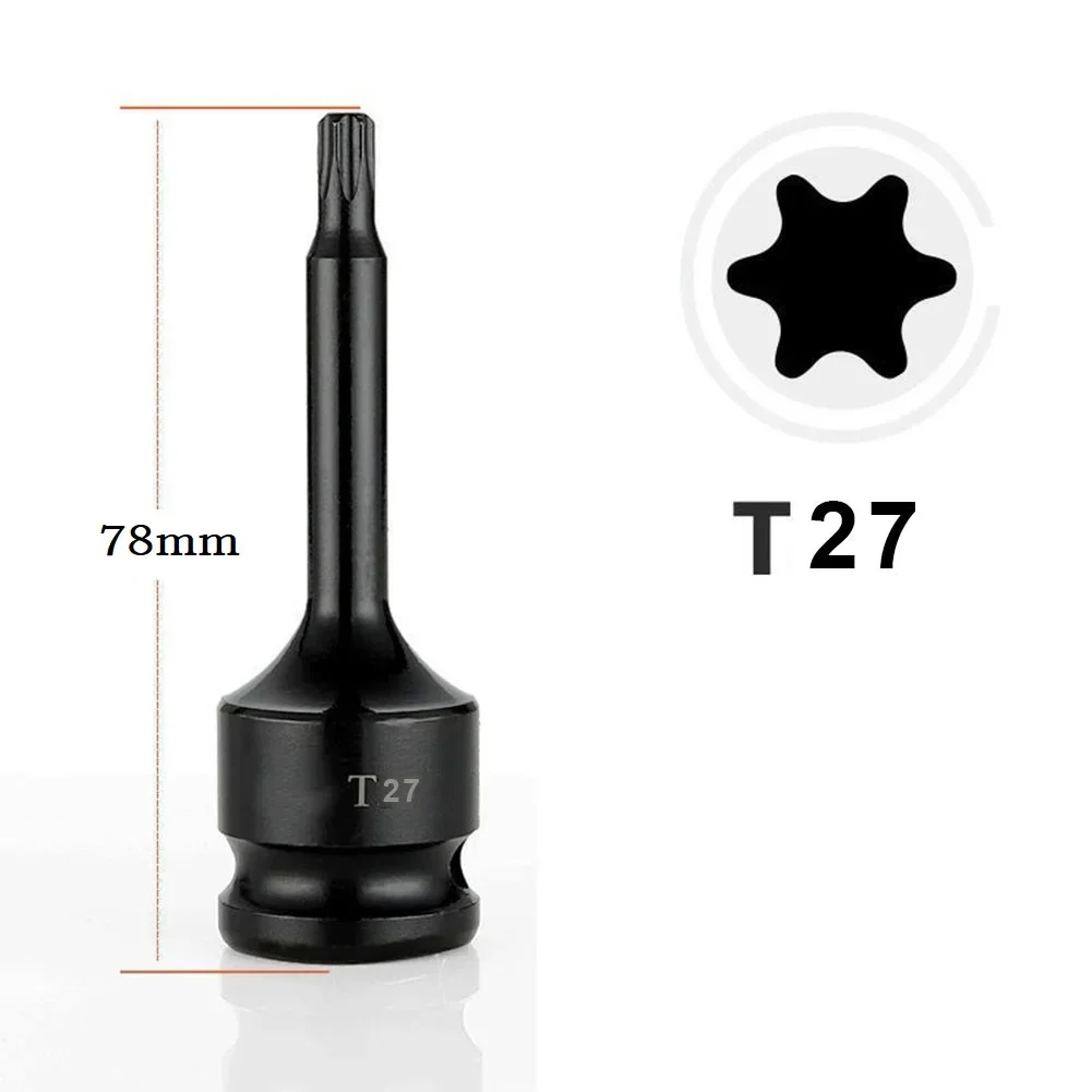 Биты для отверток Torx 1 2-дюймовый адаптер с приводом T20 T25 T27 T30 T35 T40 T45 T50 T55 T60 T70 T80 T100