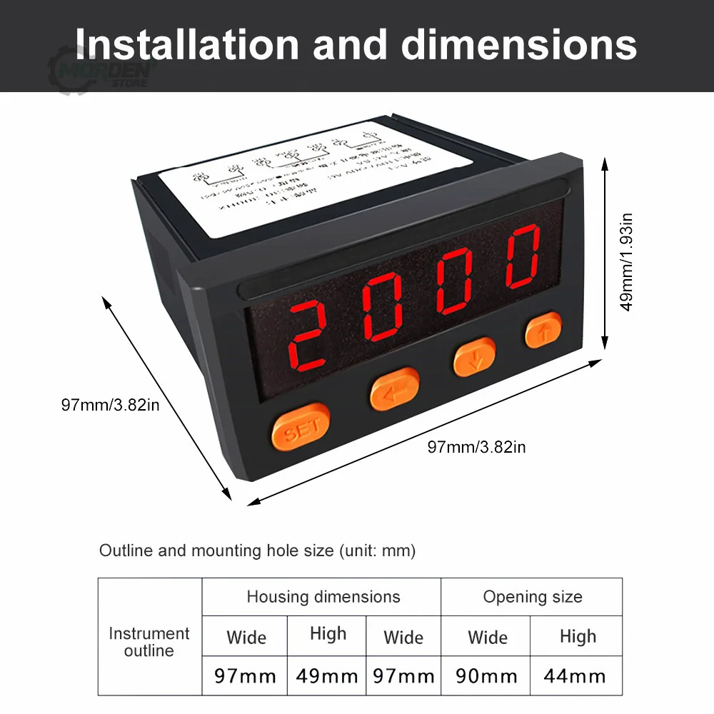 

Single-phase AC Ammeter Digital Display Smart Meter Voltmeter with Upper and Lower Limit Alarm For Elecrician Tool