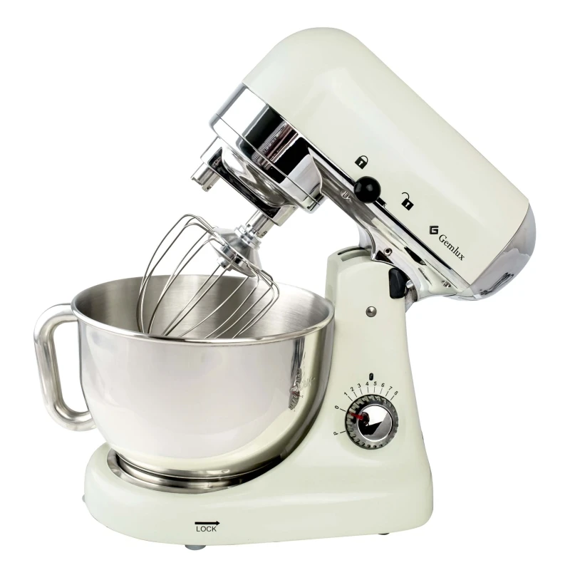 Миксер GEMLUX GL-SM5CR (мощность 1000 Вт 8 скоростей чаша из нержавейки 4 5л двойной крюк для
