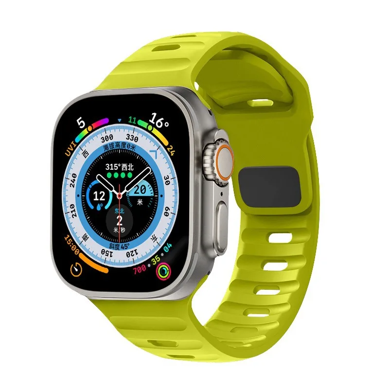

Ремешок силиконовый для Apple Watch Ultra Band 49 мм, спортивный браслет для Iwatch Sersie 8/7/6/5/4 45 мм 44 мм 42 мм 38 мм 40 мм 41 мм