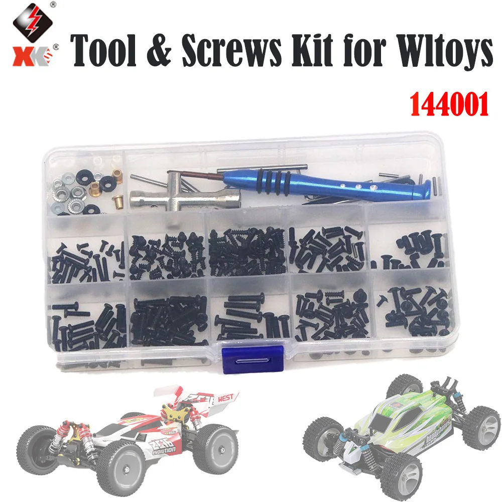 Tool & Metal Screws Nuts Box Kit Set Allen Key Machine Wire Bolt Wrench For Wltoys 1/14 144001 Model Toy Part Accessories