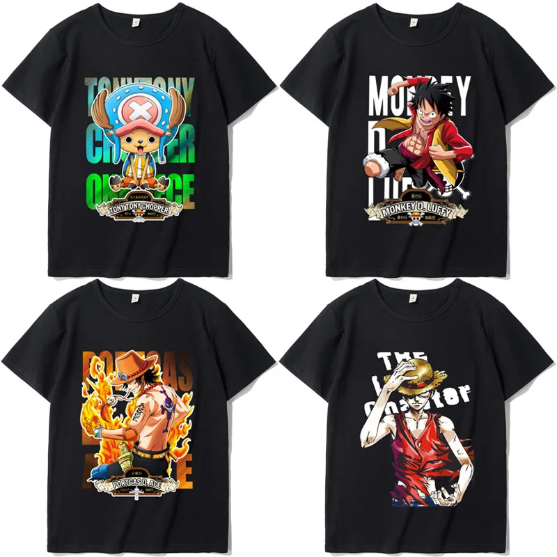 

One Piece T-shirt Esro Luffy Solon Short-Sleeved Men's Cartoon Animation Ins Loose Japanese Style Half Sleeve T-shirt Pajamas