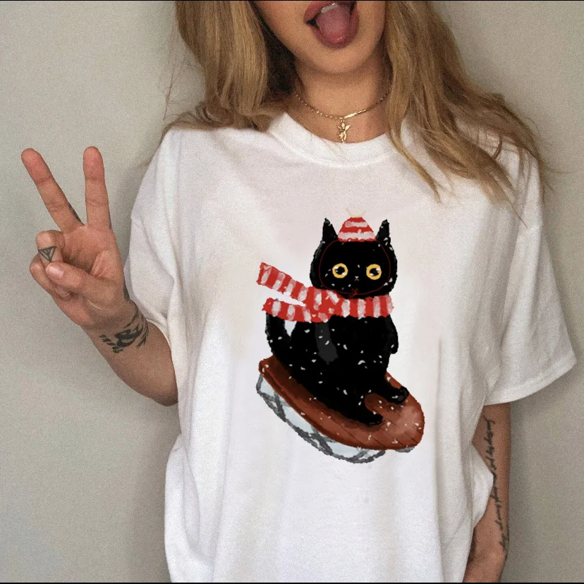 

Новинка 2022, модная Милая Повседневная футболка с коротким рукавом в стиле 90-х, одежда, женская летняя футболка, женская футболка с принтом ко...