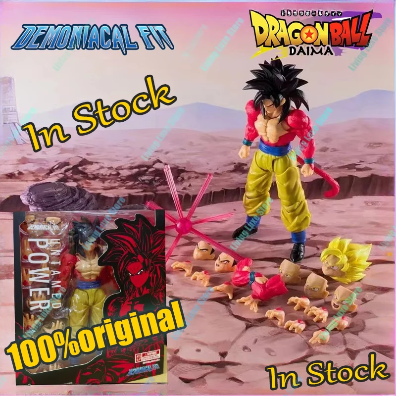 В наличии DBZ Аниме Фигурка Demoniacal Fit Son Goku Vegetto Фигурки SHF SSJ4 Super Saiyan 4 Untamed Power