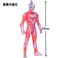 23cm large soft rubber ultraman geed crystal red action figures model doll furnishing articles childrens assembly puppets toys