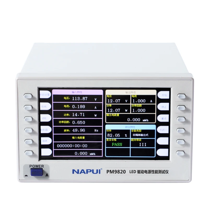 

PM9820 LED power driver input and output characteristics testing equipment