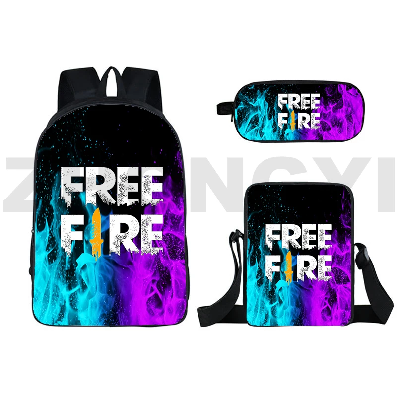 3D Free Fire Garena Game Школьный рюкзак для студентов-подростков Аниме Рюкзак Мужской