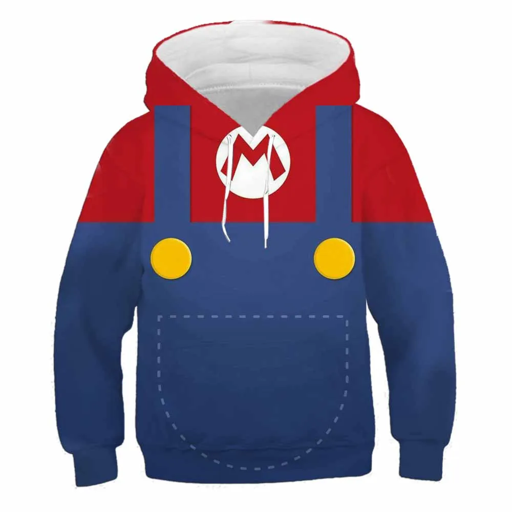 

Super Mario Game 3D Printing Boys Hoodies Autumn Hooded Sweatshirt For Boys Kids Clothes Long Sleeve Pullover Tops Kids Coats