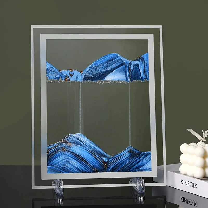 

Advanced creative Glass quicksand painting hourglass ornaments liquid artwork desktop decorations gifts Wedding decoration