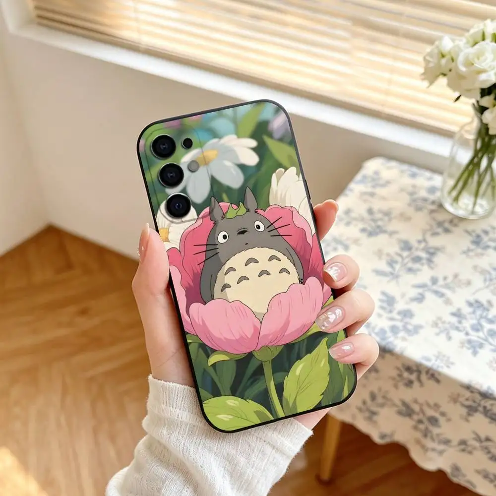 Фото Мой подарок «Мой сосед Тоторо» — чехол для телефона Samsung S25, S24, S21, S22, S23, S30, Ultra, S20, Plus, Fe, мягкий силиконовый чехол черного цвета. №5
