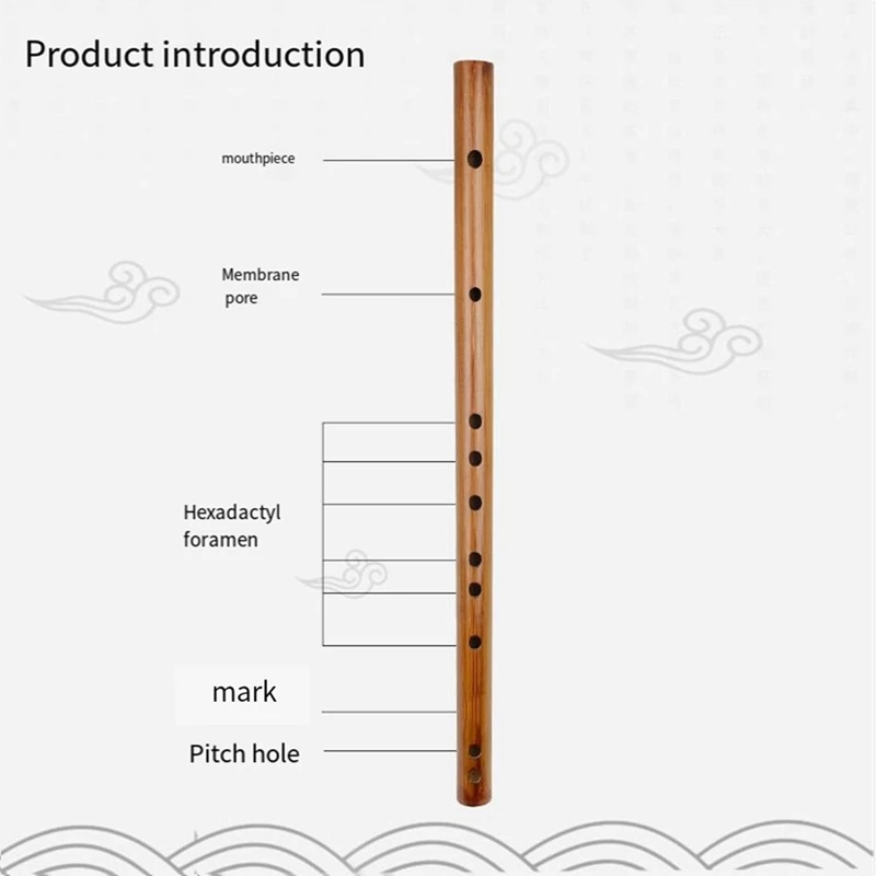 Ключ Meibet Mini Piccolo Бархатная сумка Мелодия Бамбуковая флейта Национальный