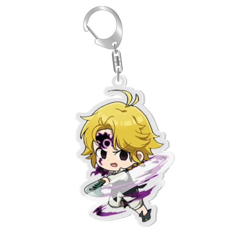 

The Seven Deadly Sins Anime Keychains For Women Men Classic Cartoon Figure Acrylic Key Chain Ring Jewelry Trendy Bag Accesssory