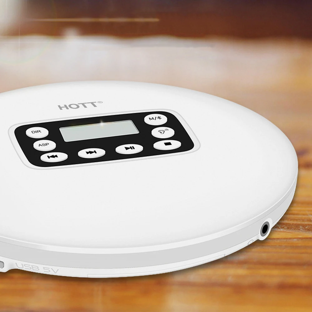 HOTT CD711T перезаряжаемый Bluetooth портативный MP3 CD плеер для дома путешествия и