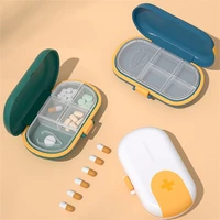 portable travel pill case with pill cutter organizer medicine storage container drug tablet box plastic pill dispensing boxes