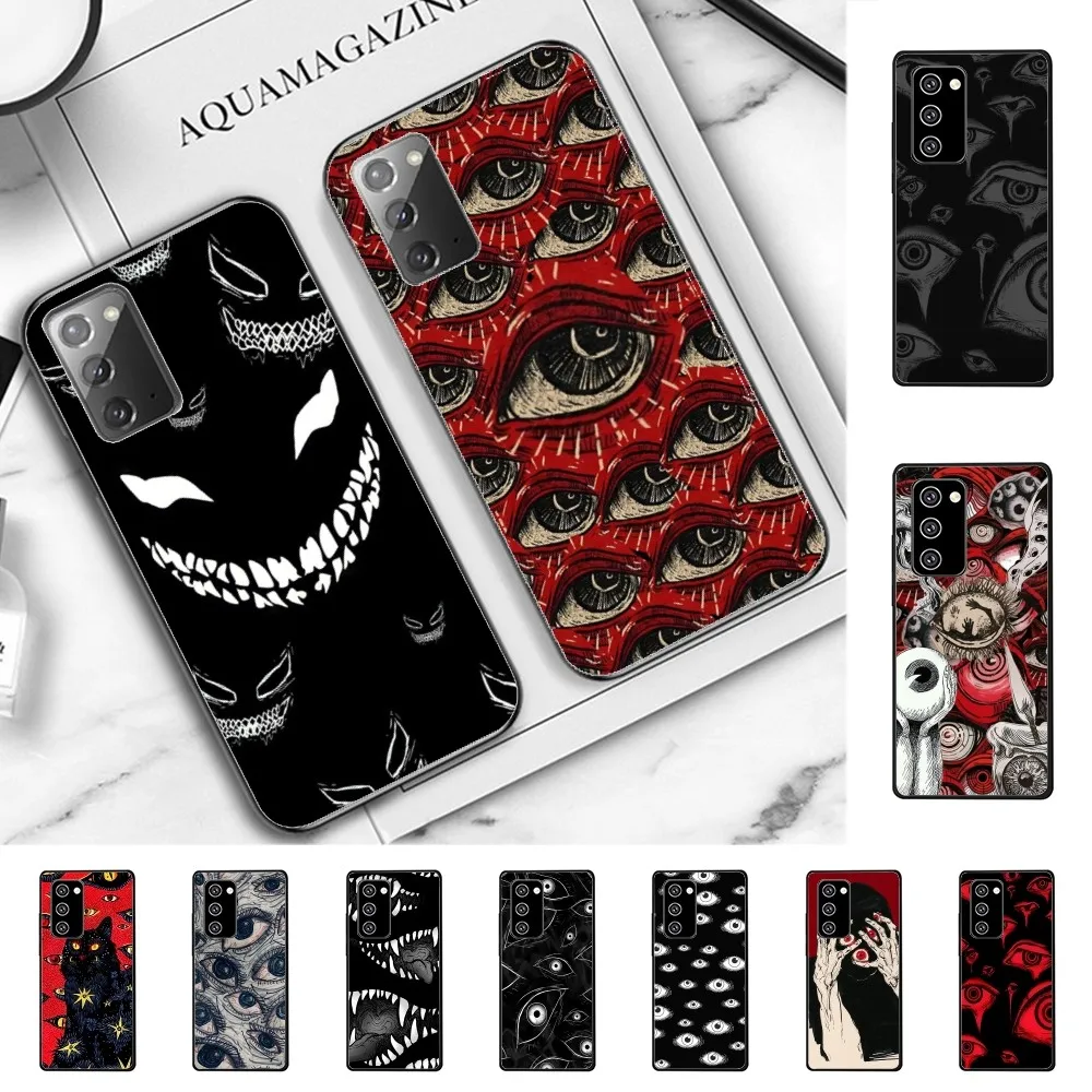 

Scary Face Eyes Phone Case For Samsung Note 8 9 10 20 pro plus lite M 10 11 20 30 21 31 51 A 21 22 42 02 03