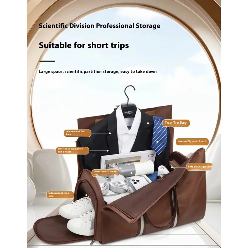 Дорожная сумка AIGO для мужчин деловая водонепроницаемая из ткани Оксфорд