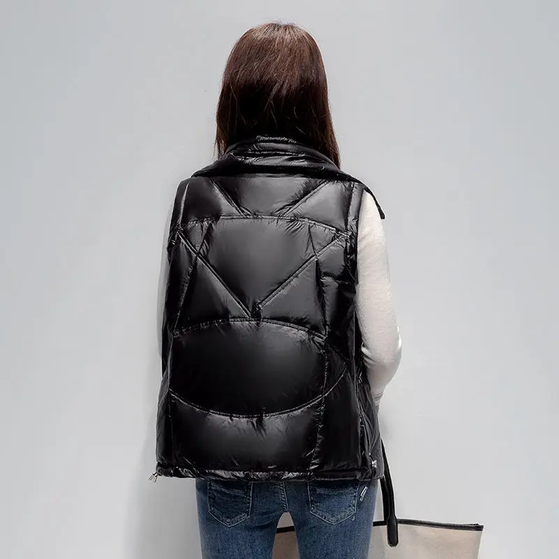 Women Ultra Light Down Long Vest Casual Slim Waistcoat  White Duck Down New Korean Style 2023 Fashion Hot Saling Vest U29