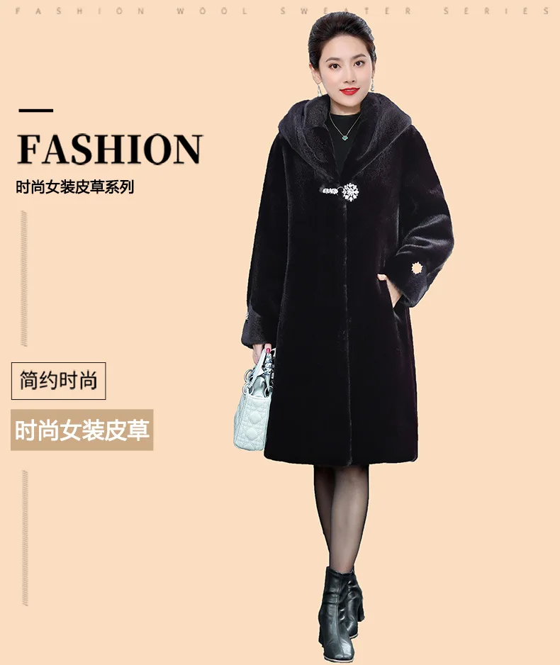 Natural Fur Coats Winter Women Mink Fur Coat Female Genuine Leather Jackets Ladies Oversize Warm Thick Detachable Long 2020 New