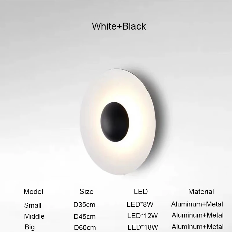 

Настенный светильник Visiluce, алюминий+металл, теплый/белый свет, D35/45/60см
