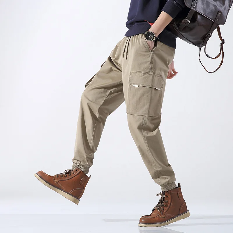 

Spring and Autumn New Work Clothes Pants Handsome Man Trendy All-Match Loose Ankle-Tied Harem Pants Casual Men's Trousers Studen