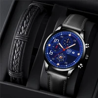 mens fashion watches luxury men business quartz wristwatch calendar male casual black leather bracelet luminous clock watch