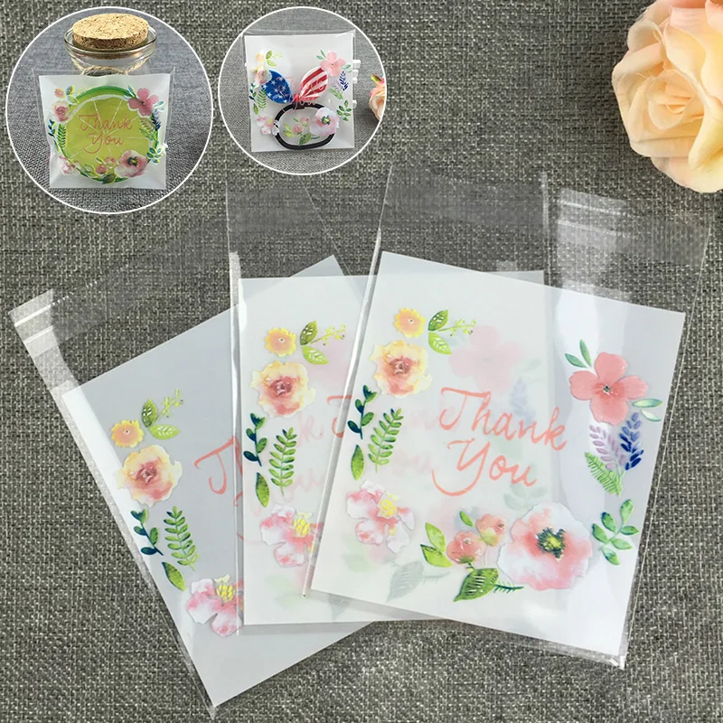 

100 шт., пластиковые пакеты для выпечки, 4 размера