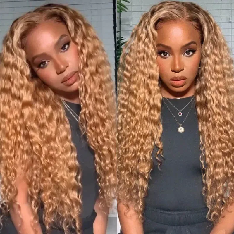 Имбирные парики цветные бордовые кружевные передние перуанские глубокие