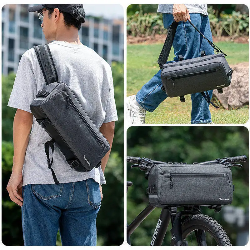 

Bike Handlebar Bag Cycling Front Bag & camp Bike Phone Holder & camp Cycling Accessory Multifunction Portable Shoulder Bag