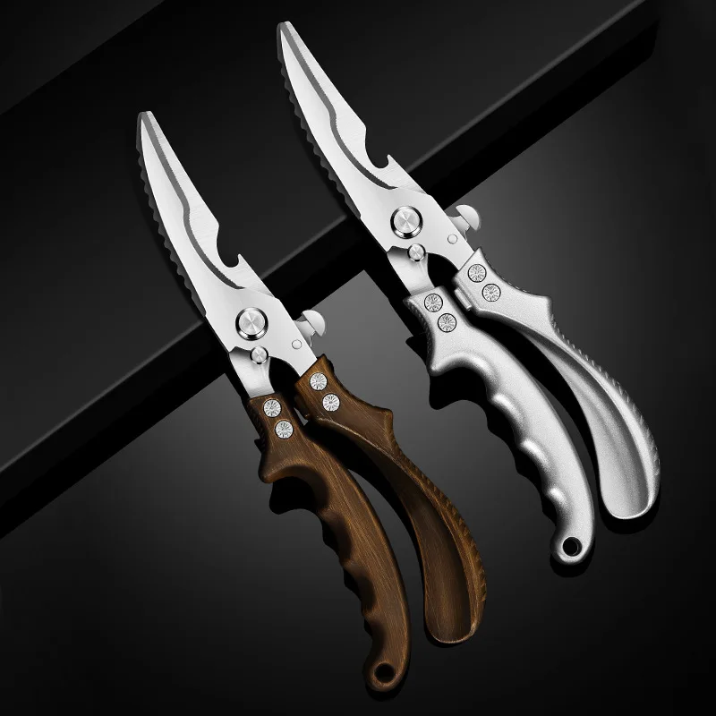 

Powerful Kitchen Scissors Multifunctional Stainless Steel Cooking Scissors Professional Boning Fish Chicken Kitchen Scissors