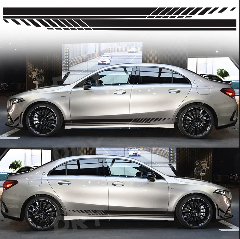 Автомобильные наклейки, дверная линия талии, наклейка «сделай сам», аксессуары для автотюнинга, боковые полосы, наклейки, комплекты кузова