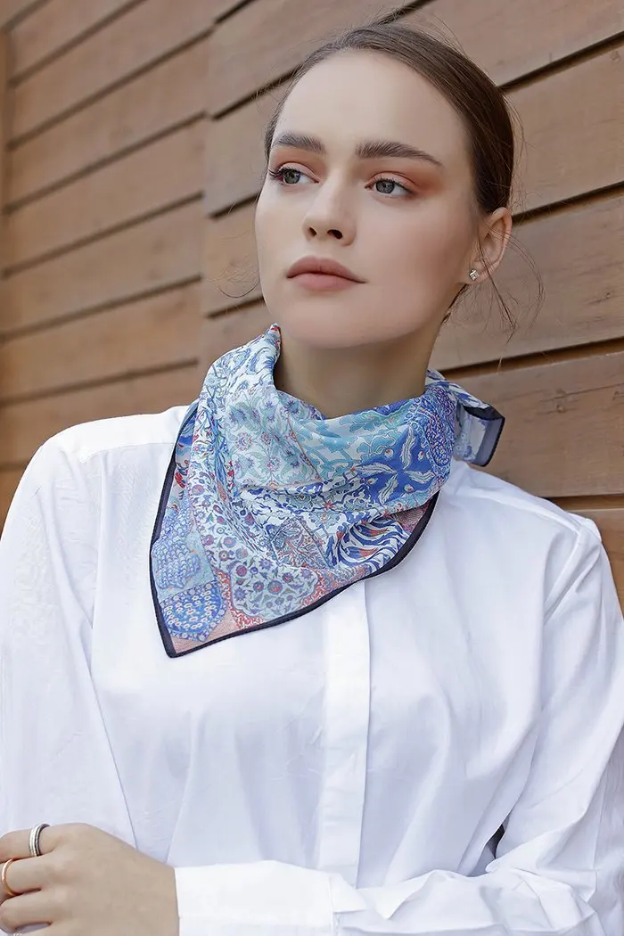 

WOMEN SCARF BANDANA ACCESSORIES GIFT COLORFUL TWİLL SCARF SHAWL