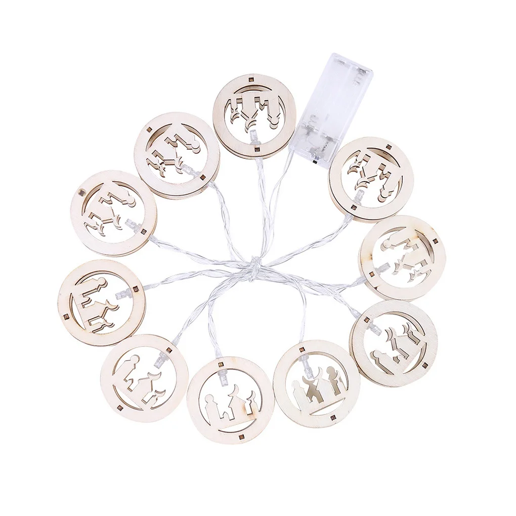 

Изысканный Малый Bairam огни Рамадана универсальные ночные светильники Corban фестиваль светодиодная лента на батарейках украшения