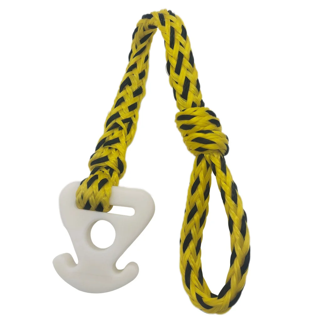 

Шнур для Каяка, многоразовый поводок для каноэ, рыбалки, с ручным соединением, с крючком, желтый, черный