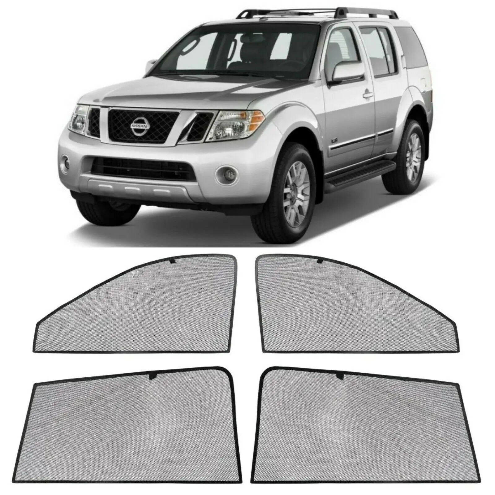 Каркасные магнитные шторки Cobra Tuning на окна автомобиля Nissan Pathfinder (R51) III 05-14