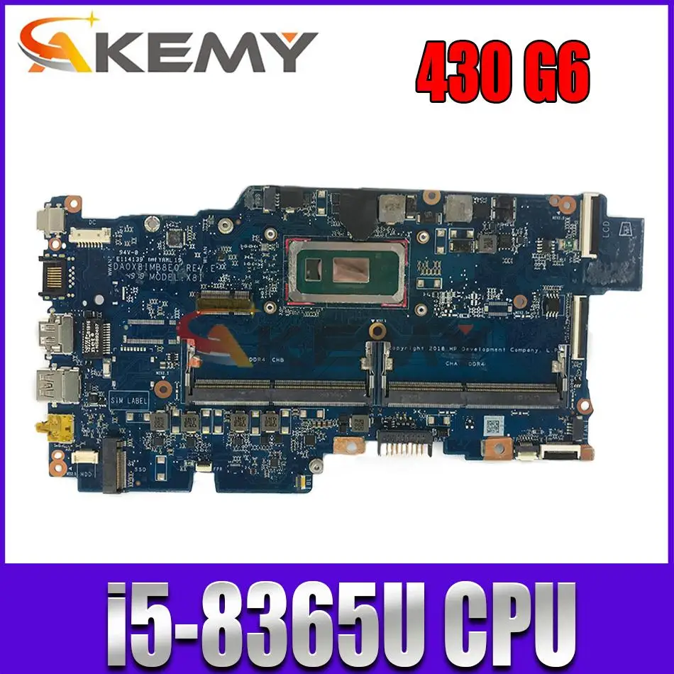 

DA0X8IMB8E0 mainboard For HP probook 430 G6 440 G6 laptop motherboard with i5-8365U CPU GM UMA